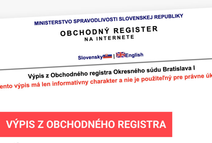 Výpis z obchodného registra