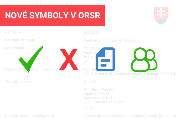 Nové symboly v obchodnom registri